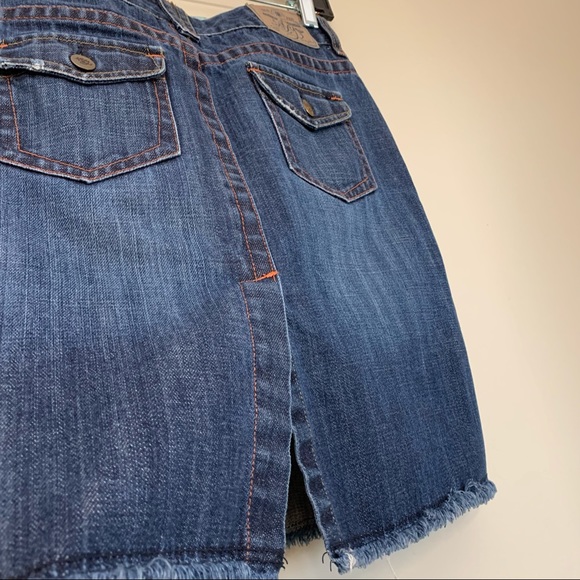 90’s Y2K Vintage Roxy blue denim skirt, size 28 Med 100% cotton aged with love - Picture 6 of 11